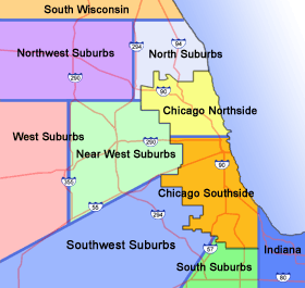 Map of Chicagoland